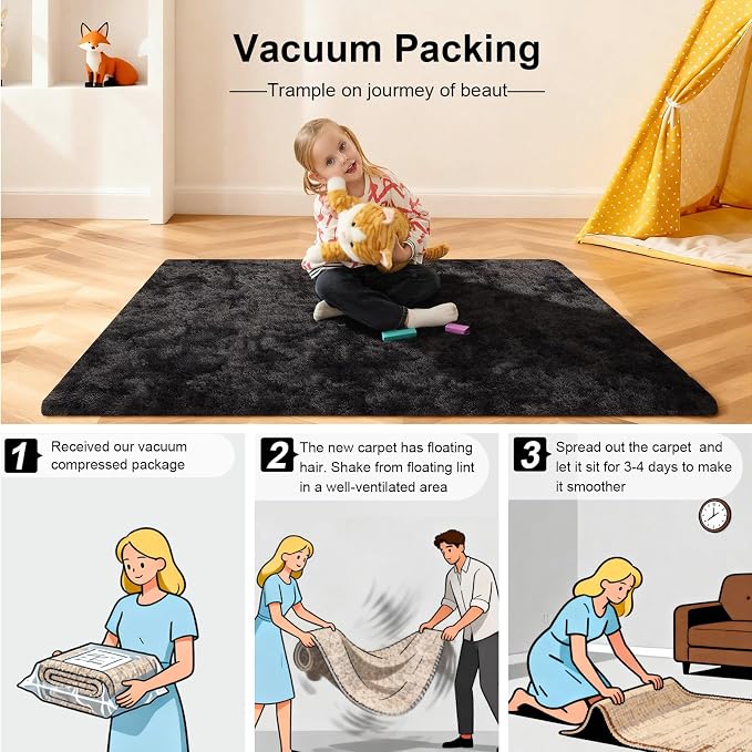 8x10 Area Rugs for Living Room, Large Fluffy Rugs for Bedroom, Fuzzy Shag Soft - Image 5