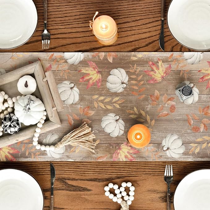 Artoid Mode 210 GSM Fall Table Runner 13x48 Inch Home Party Decor | Pumpkins - Image 7