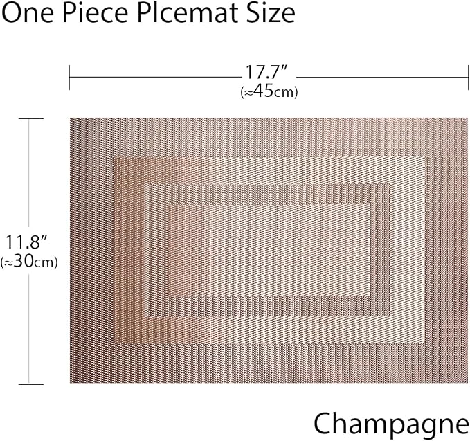 PIGCHCY Placemats Set of 8 Washable Durable Place Mats Vinyl Heat Resistant - Image 2
