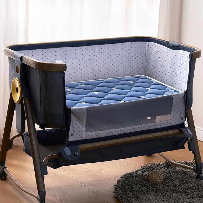 Baby Bassinet Mattress 29x 18 inches- Firm Support and Comfort Premium Foam,Noiseless and Odorless,Hypoallergenic Small Crib Mattress, Fits Moses Basket, Dual Sided with Soft Breathable Fabric