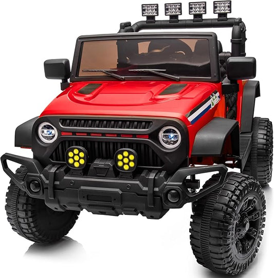 24V Kids Ride on Car, Kids Electric Vehicles Car Ride on Toy Truck for Toddlers w/Remote Control, 400W Motor - Red