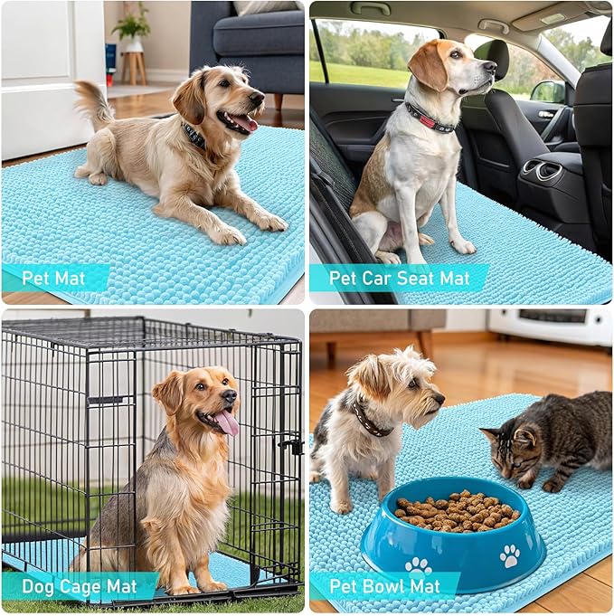 OLANLY Dog Door Mat for Muddy Paws 48x30, Absorbs Moisture and Dirt, Absorbent - Image 7