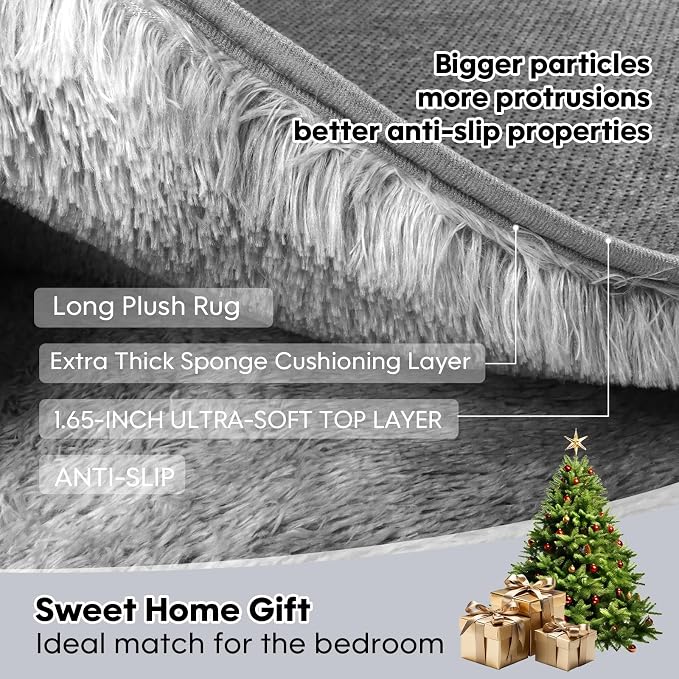 8x10 Area Rugs Living Room, Large Plush Fluffy Bedroom Carpet, Non-Slip - Image 6