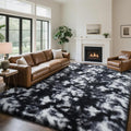 yongyangjuxin Fluffy Rug Shag Area Rug, Mottling Black 8x10 Area Rugs by Yongyangjuxi