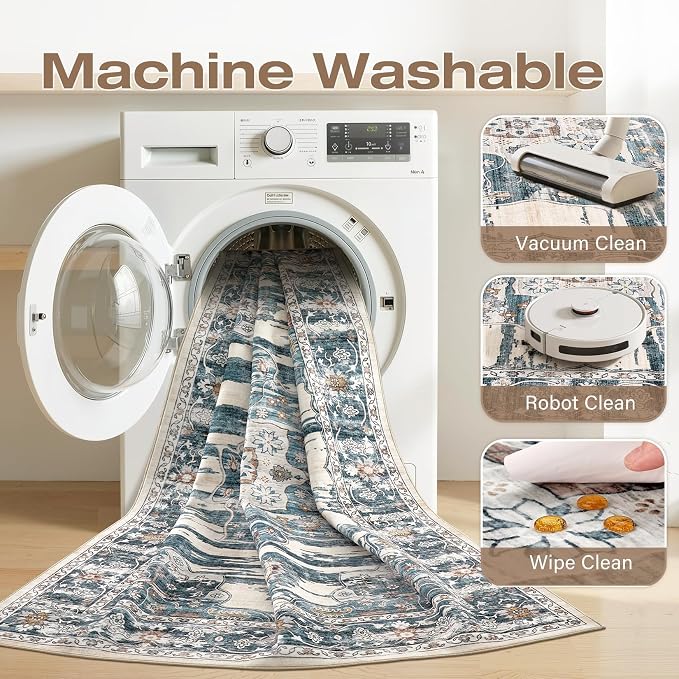Washable 10x12 Area Rug for Living Room - Image 2