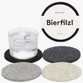 Graf Lantz - Bierfilzl Merino Wool Round Coasters Set of 4 - Noir - Absorbs 30% by GrafLantz
