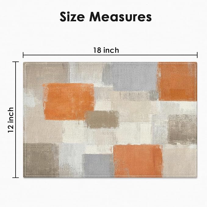 Emvency Farmhouse Placemats Set of 4, 12x18 Inch - Image 2