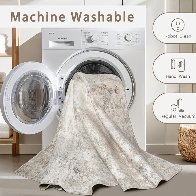Srugn Washable Rugs 3x5 Area Rugs - Image 3
