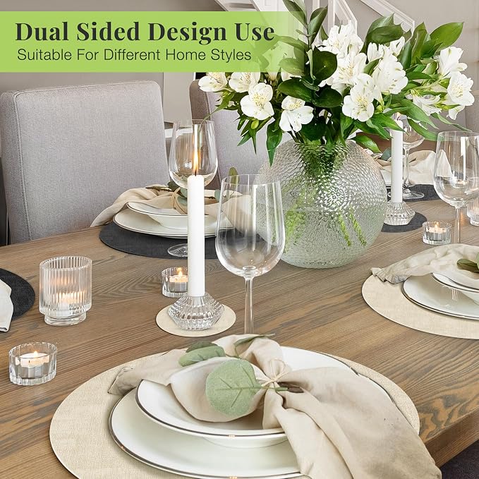 Fyvva Placemats Set of 4, Stain & Scratch Resistant, - Image 6