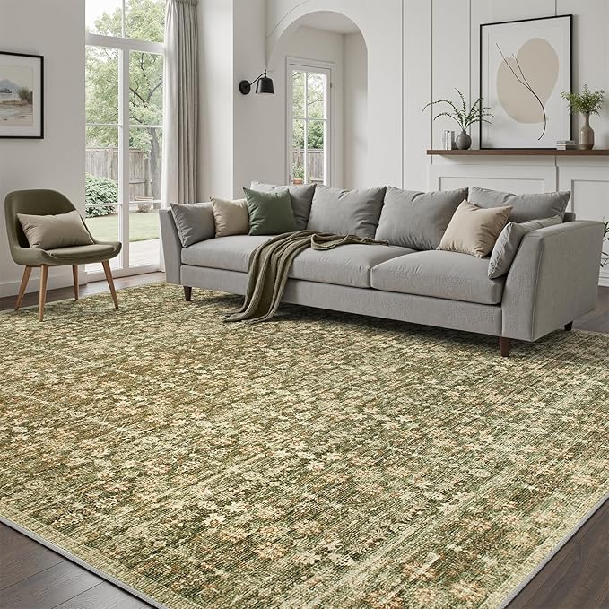 DCX 6x9 Neutral Rug, Kid & Pet Friendly by DCXWashableRug