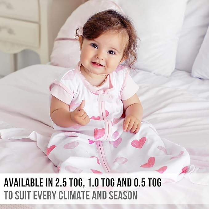 Mama Cheetah Baby Sleep Sack 2.5 TOG, Organic Cotton Baby Wearable Blanket with Two-Way Zipper, Swaddle Transition Baby Sleeping Bag for Newborn Infant Toddler Boy Girl, 18-24 Months