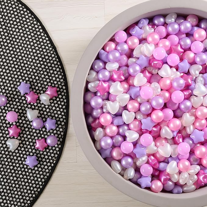 GOGOSO Ball Pits Balls for Toddlers Pack of 50 100 200 Plastics Shape Ball Non-Phthalate Non-BPA Non-Toxic 2.2-Inch Crush Proof Play Balls