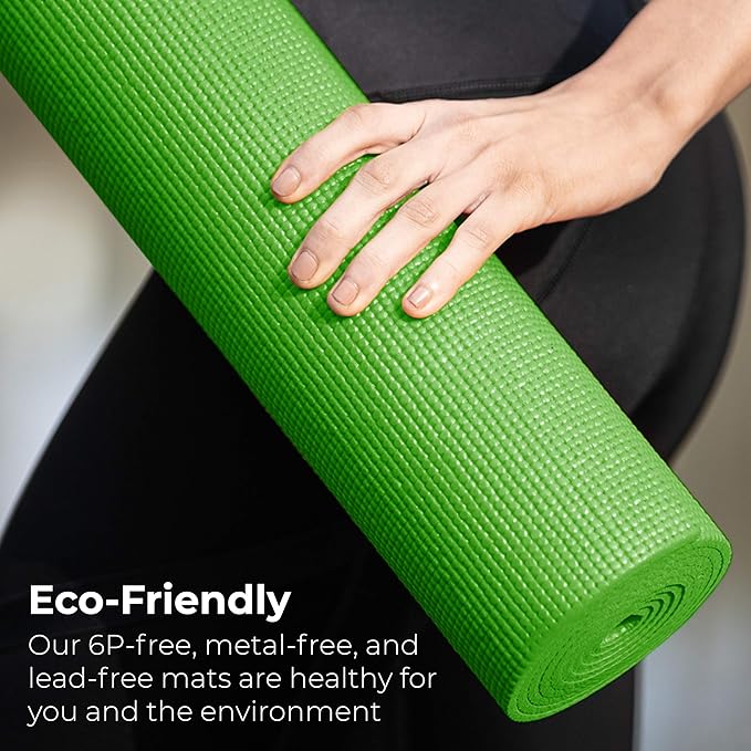 Hello Fit 10-Pack Yoga Mat, 68" x 24" Non Slip Exercise Mat, 4mm Thick Gym Mat for Fitness and Stretching, Bulk Non Toxic Yoga Mats for Schools and Studios