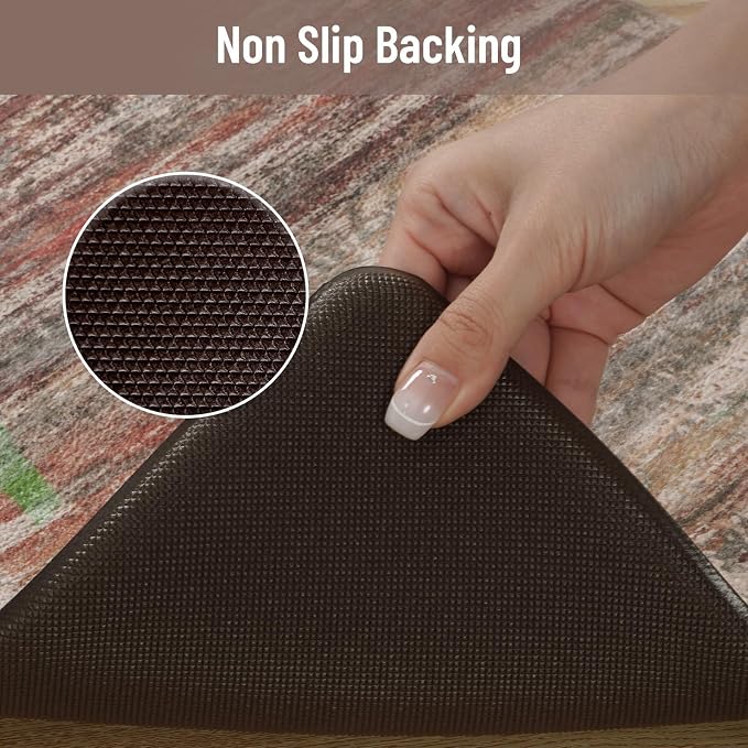 KIMODE Kitchen Mats Cushioned Anti Fatigue, Half Moon Abstract Kitchen Rugs - Image 4