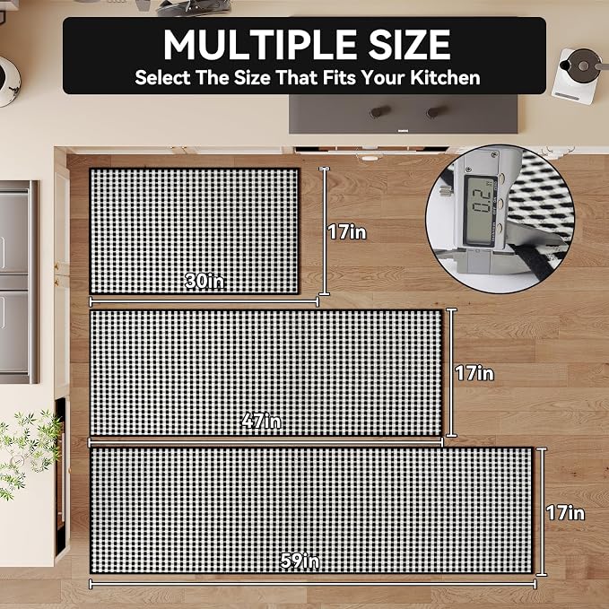 YDKGL Kitchen Runner Rugs Non Slip Washable, Super Absorbent Soft Chenille - Image 2