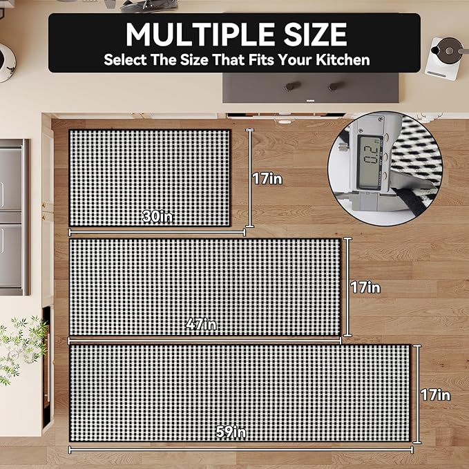 YDKGL Kitchen Mat Kitchen Rugs Sets of 2 PCS Non Slip Washable, Super Absorbent - Image 2
