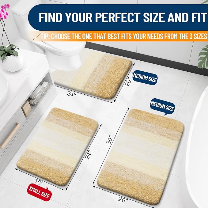OLANLY Bathroom Runner Rugs Mat 47x24, Extra Soft Absorbent Microfiber Bath Rug - Image 2