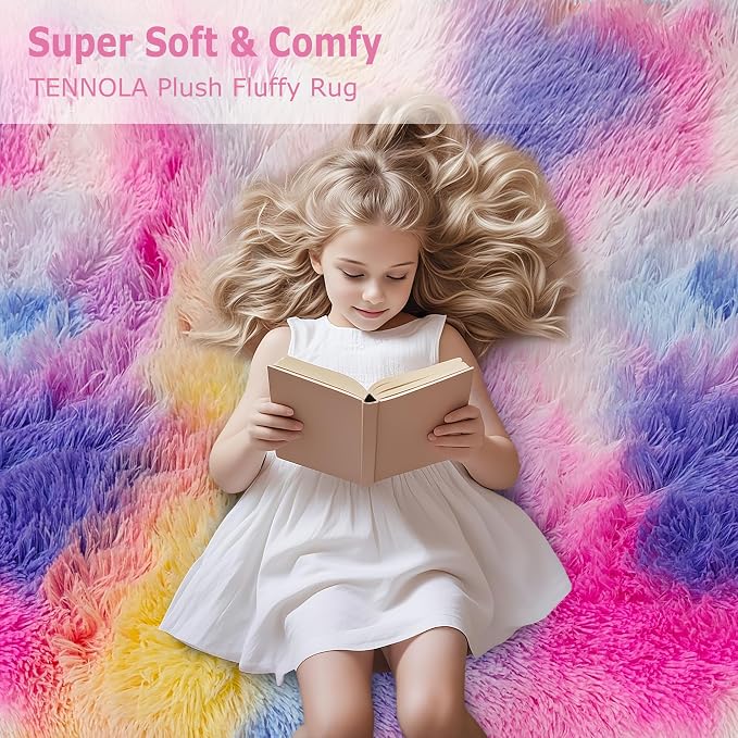 Large Hot Pink Rainbow Area Rug - Image 7