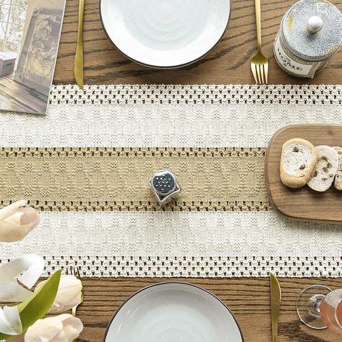 Artoid Mode Burlap Brown Farmhouse Rustic Table Runner 12x48 Inch | Seasonal - Image 7
