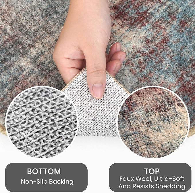 IOHOUZE Abstract Area Rug 4x6 Ft Washable Rugs - Image 4