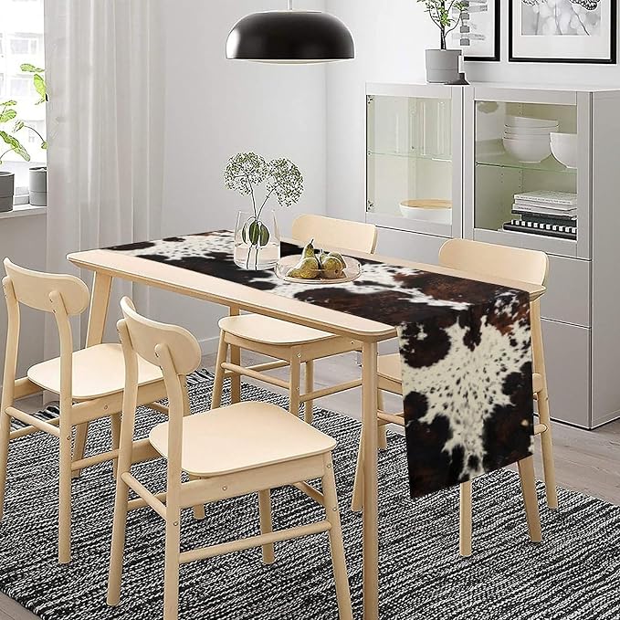 Cow Print Table Runner, 13x120 in - Image 3