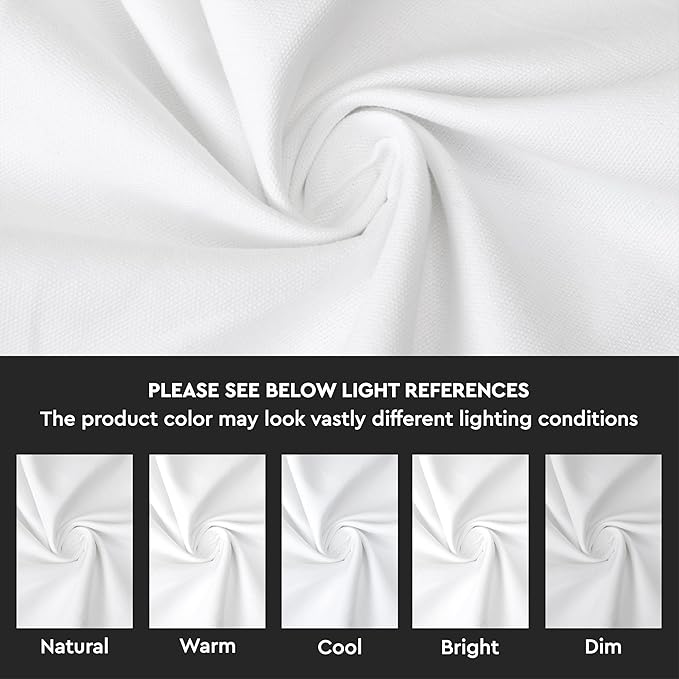Encasa XO Table Runner, Cotton Canvas Dining Runner 13"x72" | White, 180 GSM - Image 3