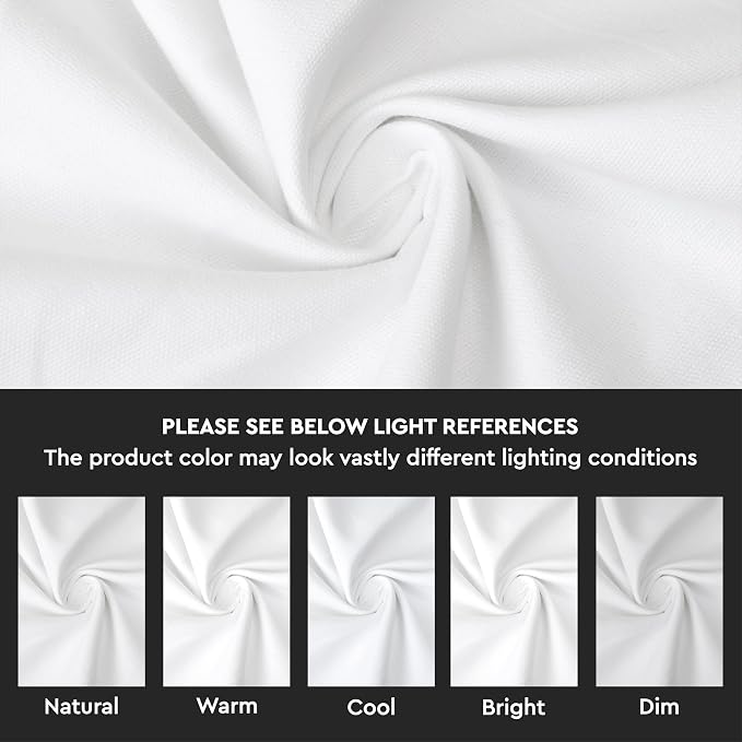 Encasa XO Table Runner, Cotton Canvas Dining Runner 13"x48" | White, 180 GSM - Image 3