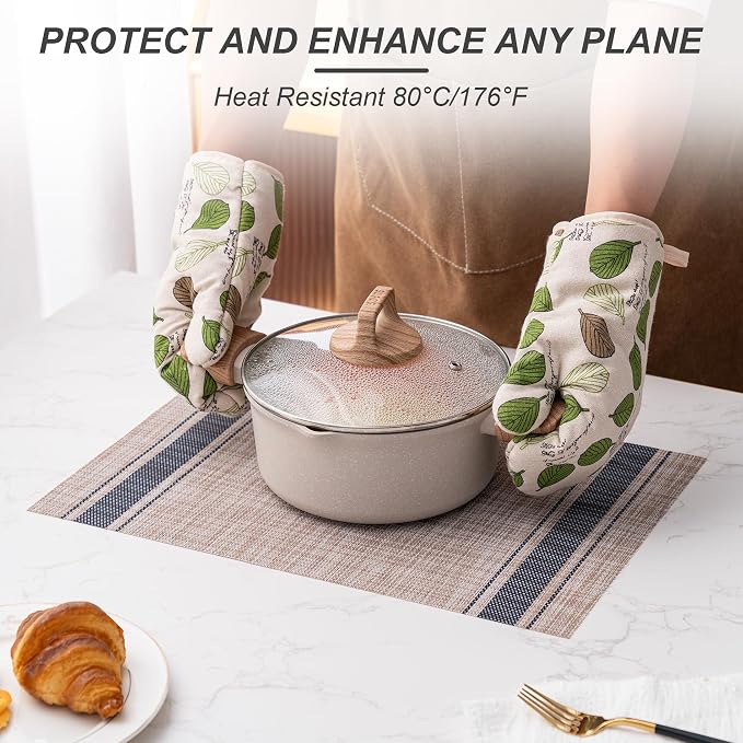 Placemats Set of 4 Washable Indoor | Outdoor Vinyl Place Mats - Image 3