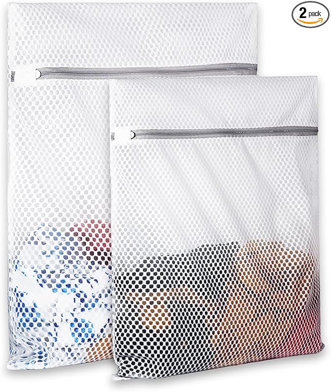 Delicates Laundry Bag - 2 Pack Durable Honeycomb Mesh Lingerie Wash Bag