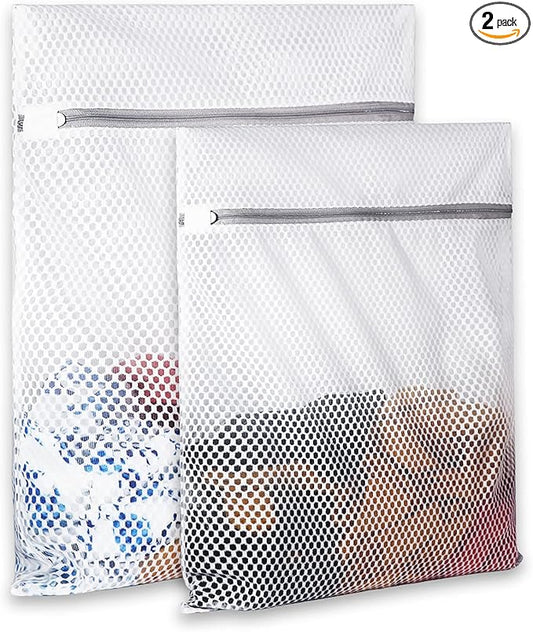 Delicates Laundry Bag - 2 Pack Durable Honeycomb Mesh Lingerie Wash Bag