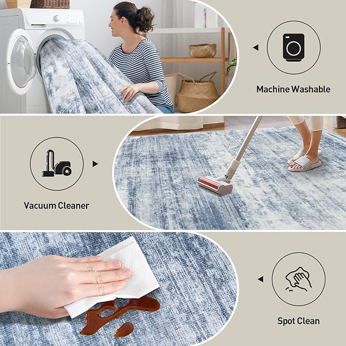 6x9 Area Rugs Washable Rug: Large Modern Abstract Living Room Rug Soft - Image 5
