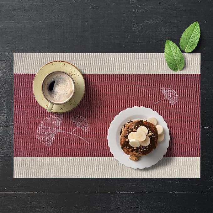 PIGCHCY Placemats Set of 8, Country Rustic Placemats Non-Slip Washable Durable - Image 6