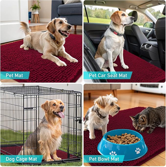 OLANLY Dog Door Mat for Muddy Paws 59x20, Absorbs Moisture and Dirt, Absorbent - Image 7