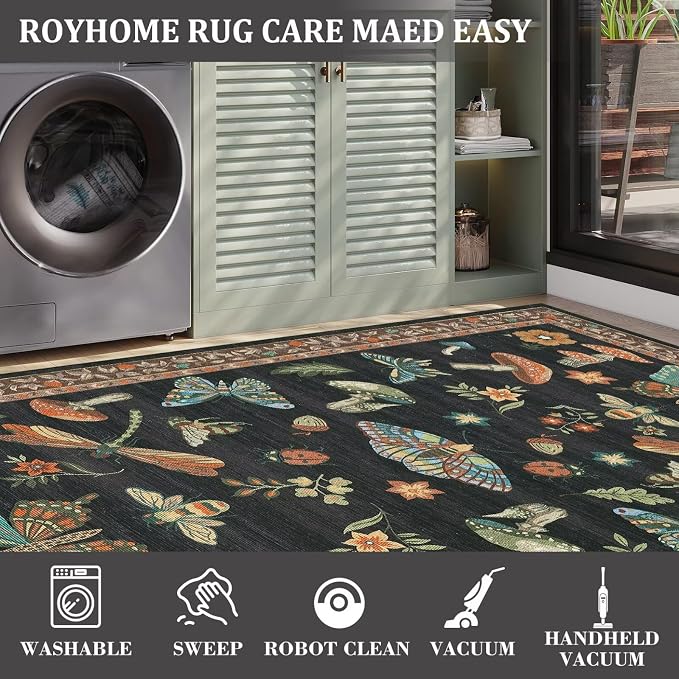 ROYHOME Mushroom 8x10 Area Rugs - Image 5