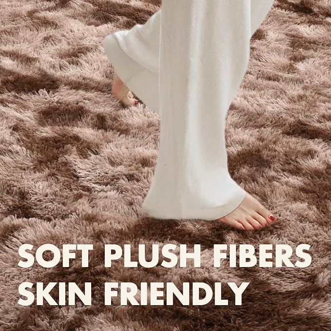 9x12 Ft Extra Large Shag Brown Area Rug - Image 5