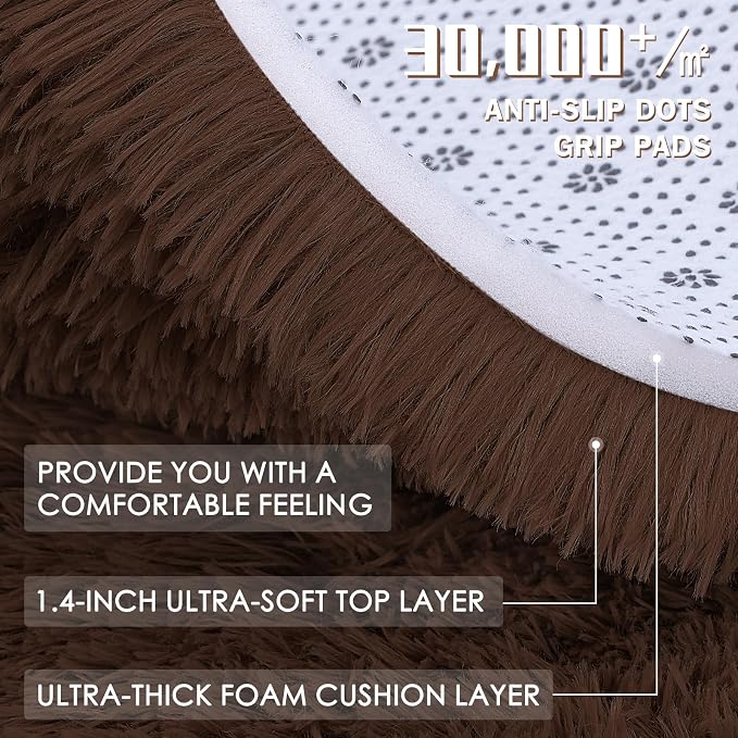 OLANLY 5x6 Area Rugs for Living Room Bedroom, Machine Washable Soft Fluffy - Image 8