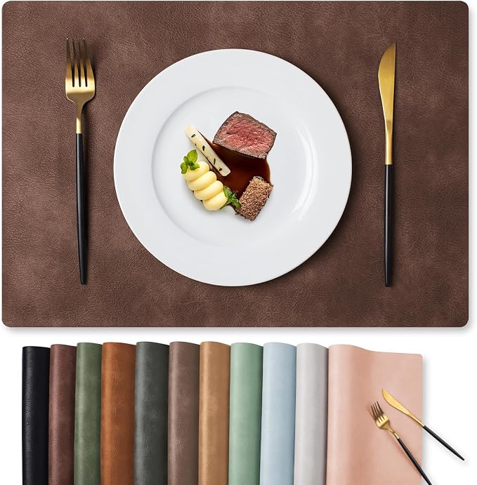 MOSAYT Vinyl Placemats Set of 8-12 X 17 Inch by MOSAYT