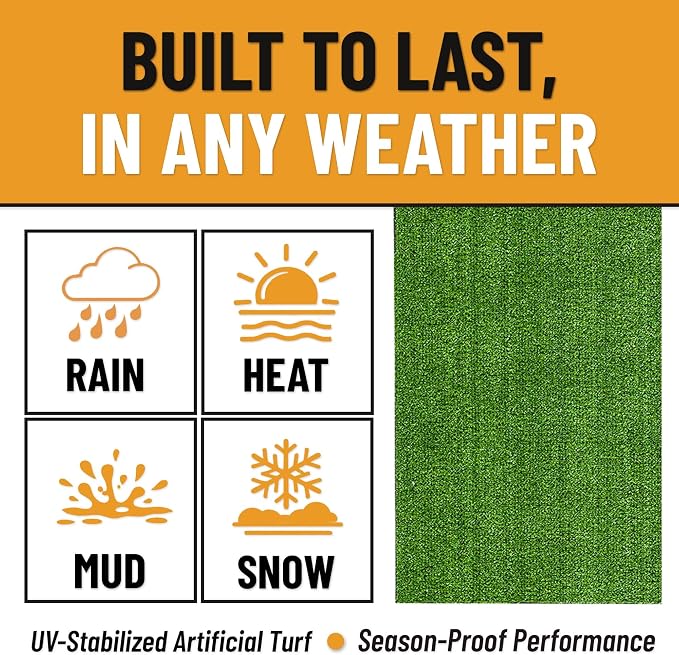 Ottomanson Artificial Turf Lite 94" x 54', Fake Grass Carpet - Image 5