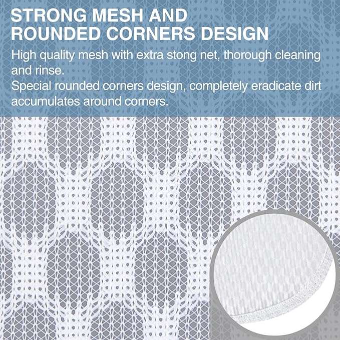 3 pcs Durable Honeycomb Mesh Laundry Bags for Delicates 16" x 19" (3 Large)