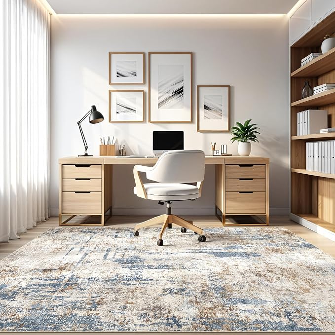 5x7 Area Rugs Living Room: Machine Washable Large Abstract Modern Soft Rug - Image 8