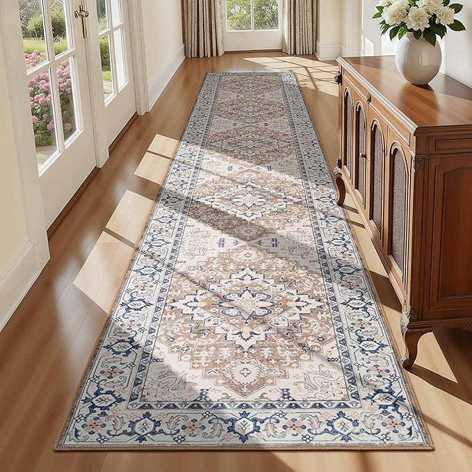 Lofus 2x10 Hallway Washable Runner Rug, Vintage Kitchen Runners Non Slip by Lofus