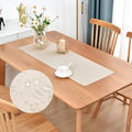 Faux Linen Small Table Runner Water Resistant 13 x 36 in, Neutral | Farmhouse by Nacuci