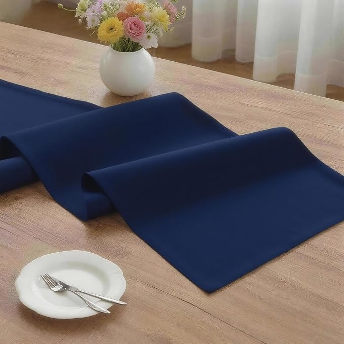 MEANMOY Navy Blue Table Runner 48 Inches Long Waterproof Table Runners | - Image 3