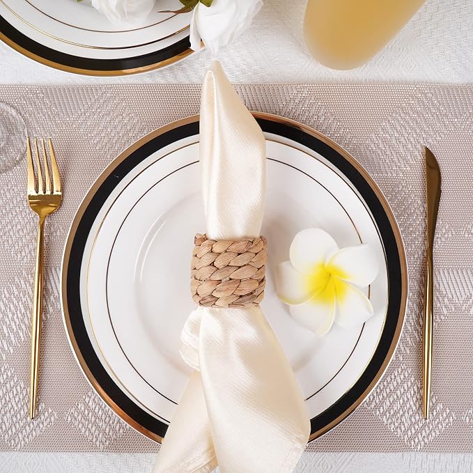 Napkin Rings Set of 6, Thanksgiving Napkin Rings Table Decor Handmade by - Image 7