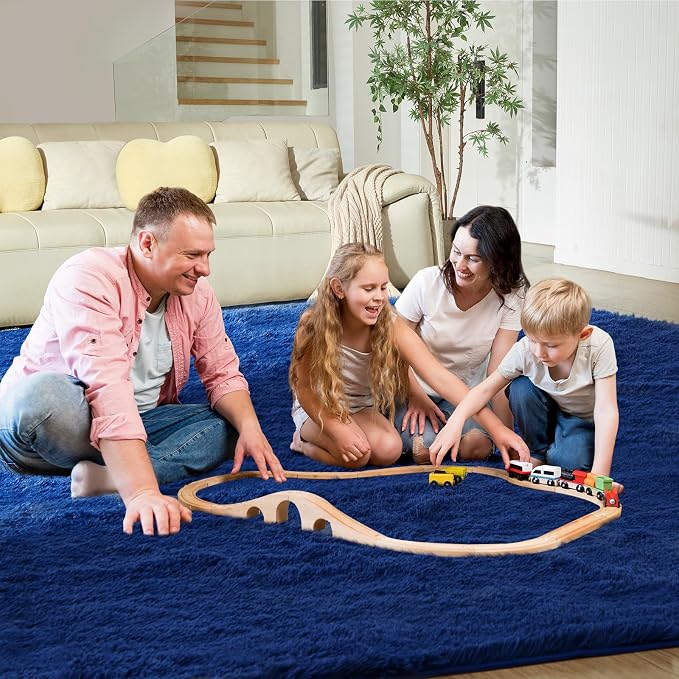 Ultra Soft Rug for Living Room, 3X5 Fluffy Shag Area Rug for Bedroom, Modern - Image 5