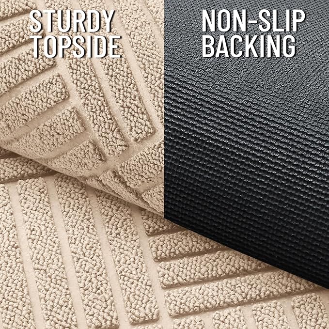 OLANLY Front Door Mat Outside Entrance 35x23, Heavy Duty Sturdy Natural Rubber - Image 3