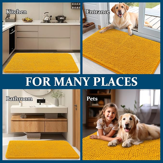 OLANLY Dog Door Mat for Muddy Paws 30x17, Absorbs Moisture and Dirt, Absorbent - Image 8