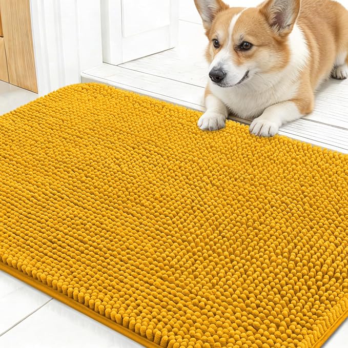 OLANLY Dog Door Mat for Muddy Paws 30x17, Absorbs Moisture and Dirt, Absorbent by OLANLY