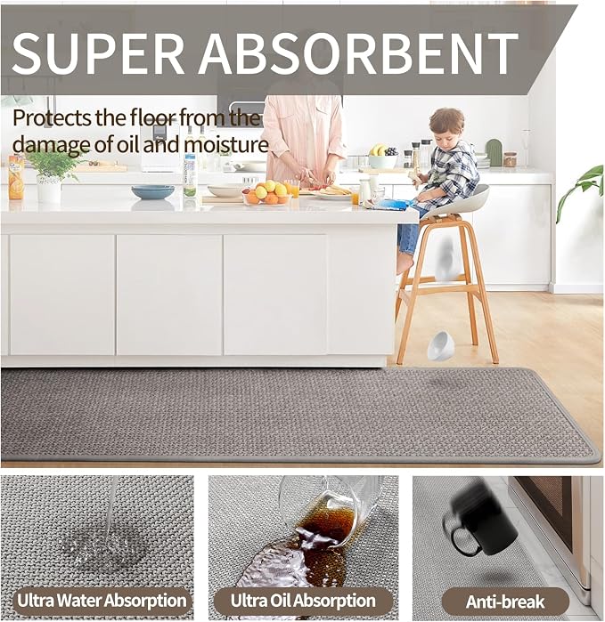 YDKGL Non Slip Kitchen Rugs, Oil and Water Absorbent Runner Rugs - Image 5