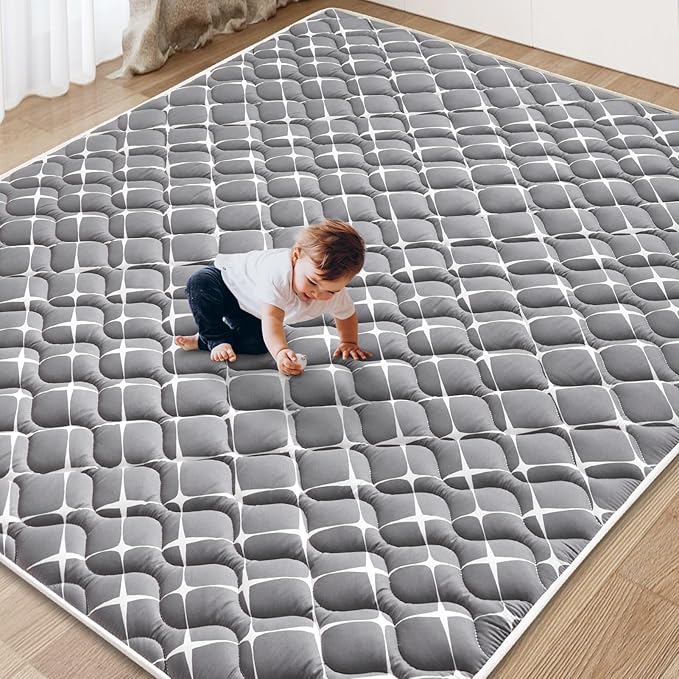 Baby Play Mat - 71" X 59",Premium Thicker Foam One-Piece Crawling Mat, Machine Washable, Extra Large Anti-Slip Activity Playmat for Babies, Toddlers & Infants
